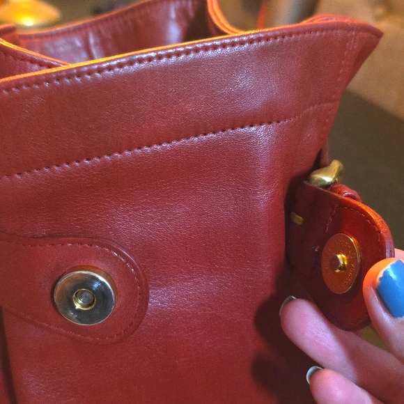 Coach‎ Vintage Soho Pleated Bucket Bag In Rust Color - Picture 7 of 13